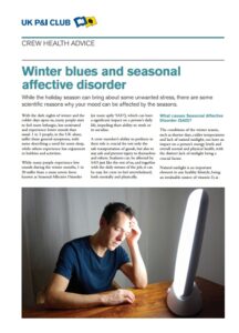 UK Club sheds light on Seasonal Affective Disorder