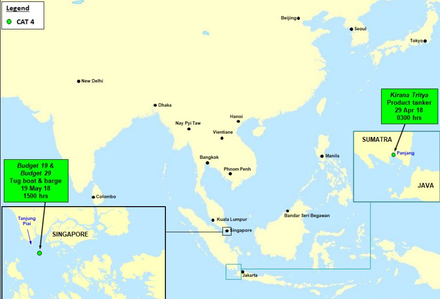 Two armed robberies against ships reported in Asian waters
