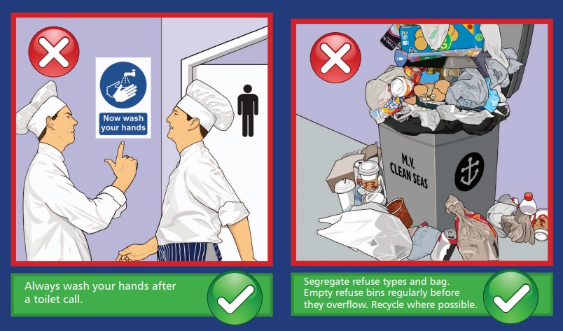 How to maintain galley hygiene onboard