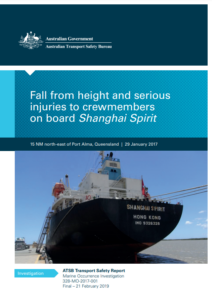 Non-compliance with procedures leads to fall onboard Shanghai Spirit