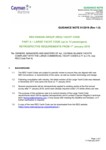 Large Yacht Code: Retrospective requirements for existing yachts