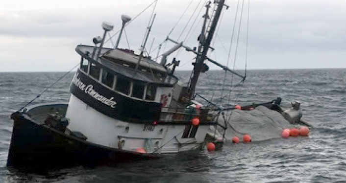 Fishing vessel sinking stresses issues related to loading