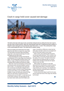 Lessons learned: Crack in cargo hold cover leads to wet damage
