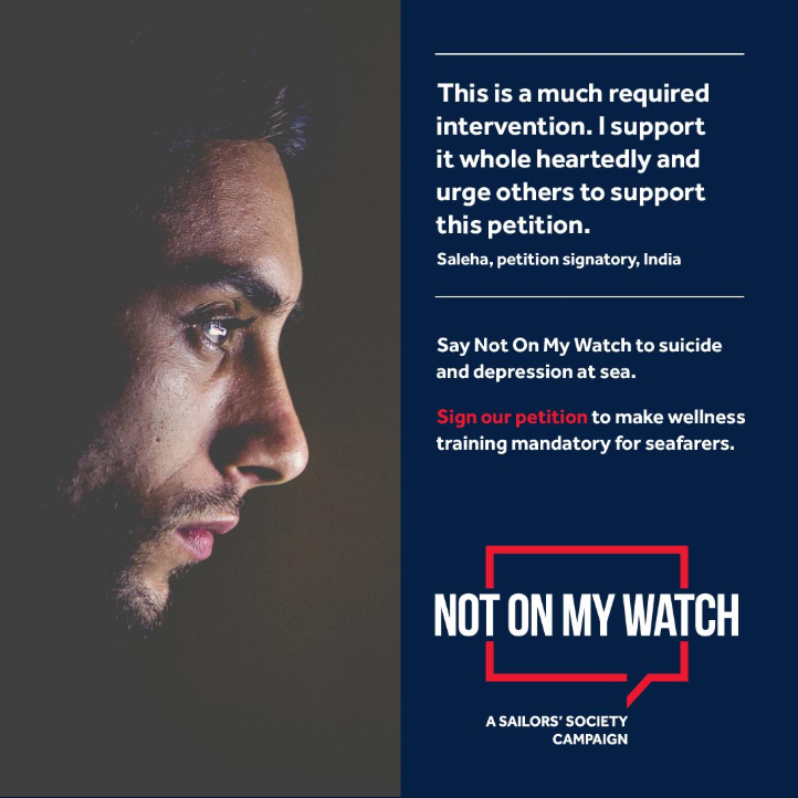Sailor&#8217;s society launches &#8216;Not on my watch&#8217; campaign