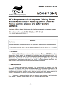Requirements for companies offering GMDSS Shore-Based Maintenance service