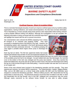 USCG alerts on confined space entry after three fatalities
