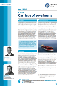 How to effectively carry soya bean cargoes