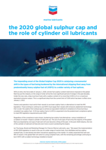 Chevron&#8217;s paper on lubrication in light of 2020 sulphur cap