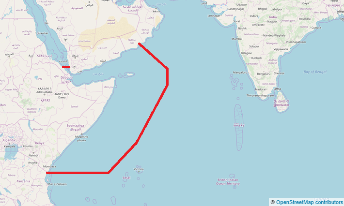 New high risk area limits in Red Sea and Arabian Sea