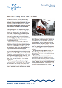 Lessons learned: Man overboard drill leaves crew member disabled
