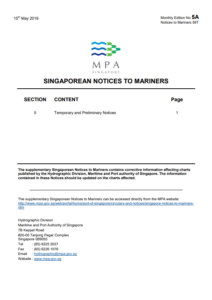 MPA Singapore alerts on hydrographic survey in Malacca strait