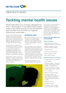 Spotting the signs of mental health issues onboard