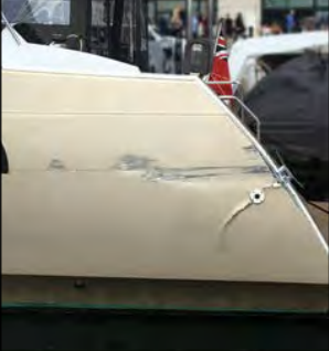 Luxury catamaran collides with ferry