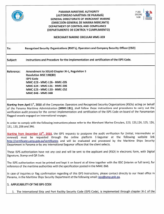 ISPS Code implementation on Panama-flagged vessels