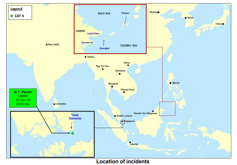 Four arrested after attempting to rob tanker off Malaysia