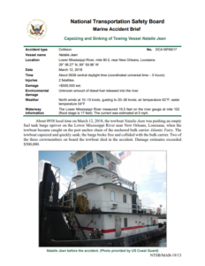 Inexperienced pilot the cause of fatal towing vessel sinking