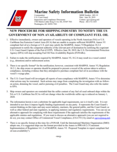 USCG presents new method on notifying fuel non-compliance