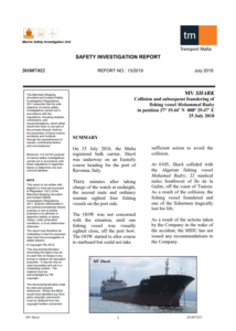 Inefficient lookout leads to fatal vessel sinking