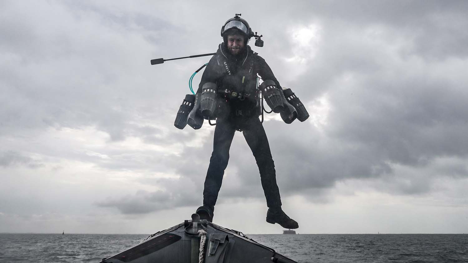 Watch: Real-life &#8216;rocket man&#8217; flies with Royal Navy