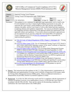 USCG publishes updated guidance for TSMS option vessels