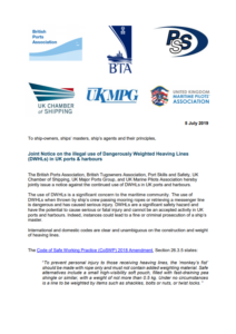 UK maritime industry cooperates to tackle use of Dangerously Weighted Heaving Lines