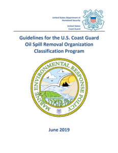 USCG published new guidelines for Oil Spill Removal Organization classification program