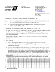 USCG announces changes regarding merchant mariner credential STCW endorsements