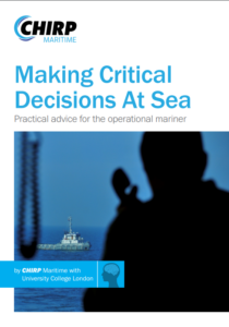 CHIRP issues paper on critical decision making at sea