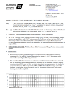 USCG announces changes regarding merchant mariner credential STCW endorsements