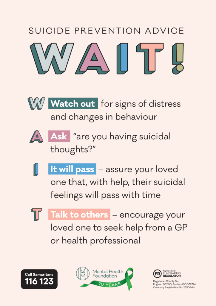 Infographic: Suicide prevention advice