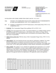 USCG announces amendments for merchant mariner credential STCW endorsements