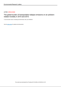 Shipping emissions contribute to the increase of death burden