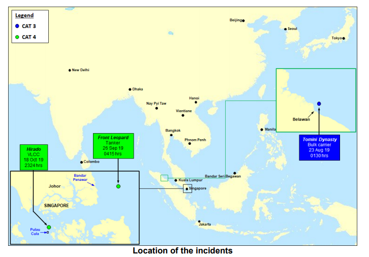 ReCAAP ISC: Three armed robberies against ships in Asia