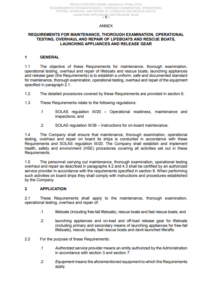 New requirements coming into force on maintenance of life-saving appliances