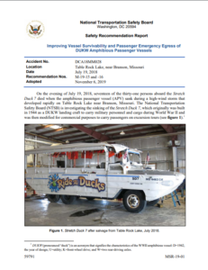 NTSB calls USCG to follow its recommendations on duck boat sinking
