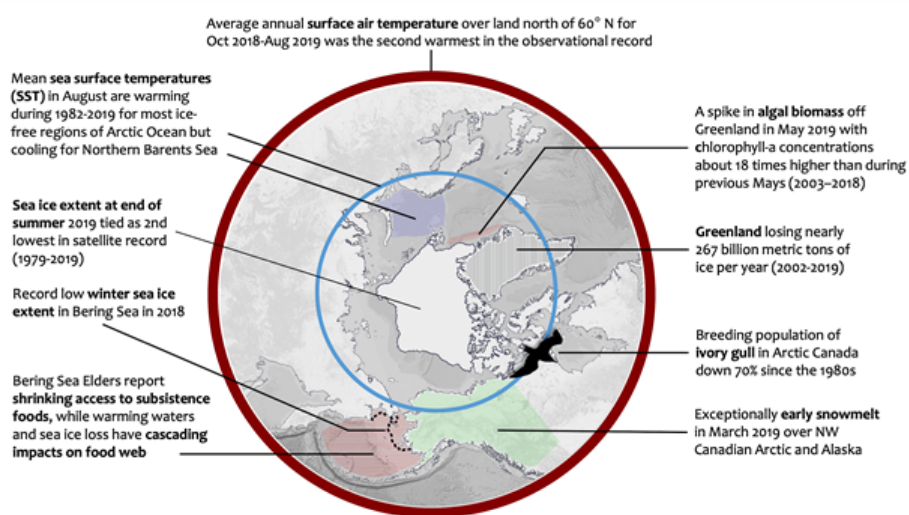 NOAA alerts the risks of the Arctic warming