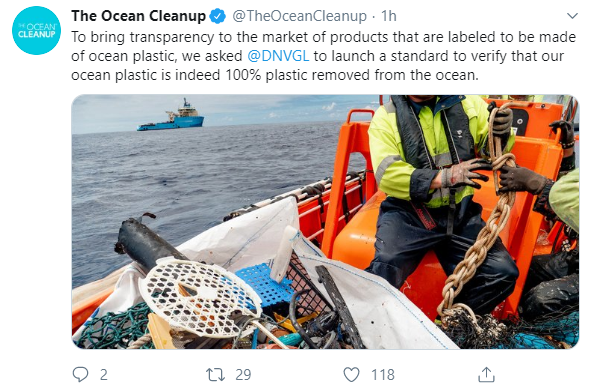 Ocean Cleanup to transform plastics to products, verified by DNV GL