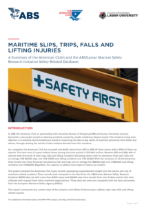 Lifting, slips, and falls incidents the most frequent at sea, report reveals