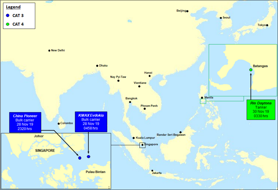 ReCAAP ISC reports three attacks in Asia