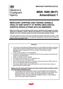 UK MCA issues amended biological agents regulation