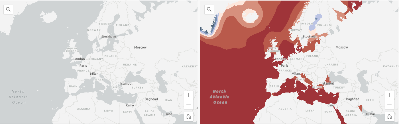 Maps of EU predict future climate impacts