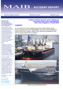 UK MAIB investigation: Loss of control leads to collision between two bulk carriers