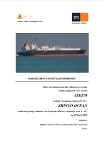 Transport Malta investigation: Collision of LNG carrier and VLCC attributed to VHF communication