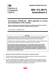 UK MCA updates vessel inspection policy amid COVID-19