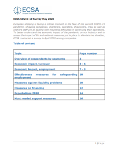 ECSA: COVID-19 has severe economic impact on shipping