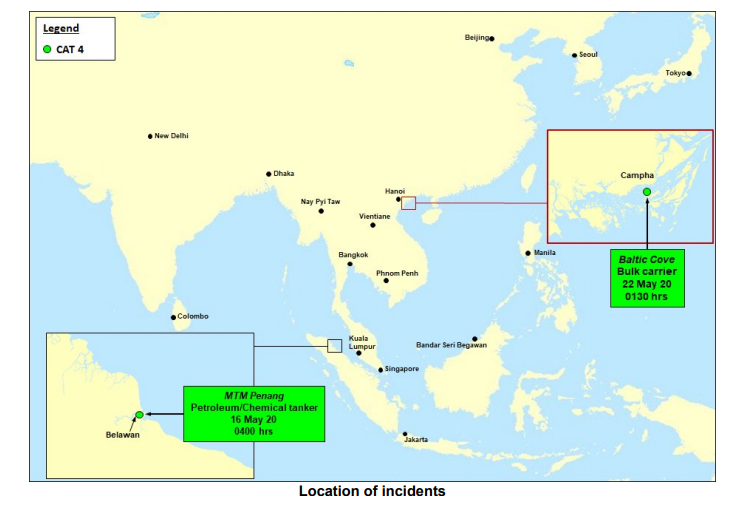 ReCAAP ISC: Two armed robberies against ships in Asia reported last week