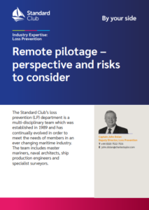 Risks and challenges arising during remote pilotage