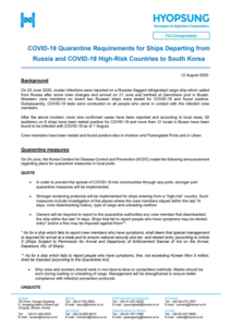 S. Korea: COVID-19 entry requirements for ships arriving from Russia and high risk countries