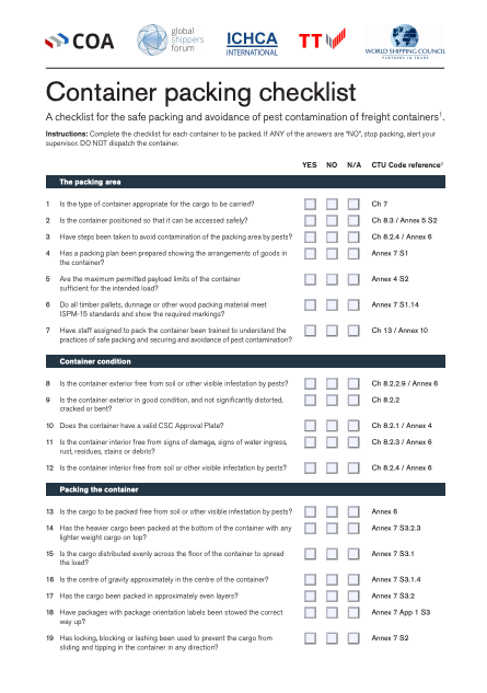 New CTU Code guide to assist in safe container packing