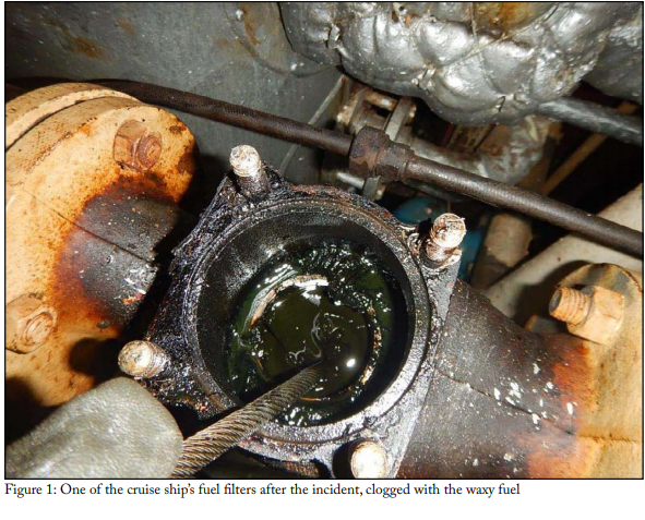 Lessons learned: Presence of waxy crystals in fuel can block fuel filters